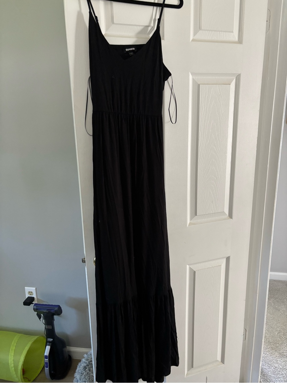 Express Black Spaghetti-Strap Maxi Dress